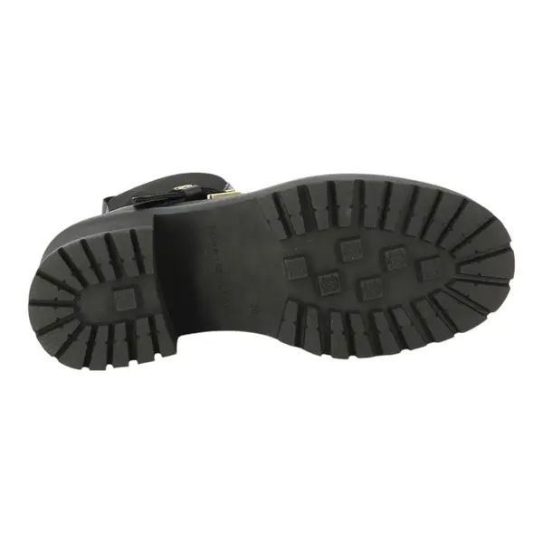 FW0FW07526-BDS Tommy Hilfiger ženske kožne gležnjače Tommy Belt Leather Boot crne