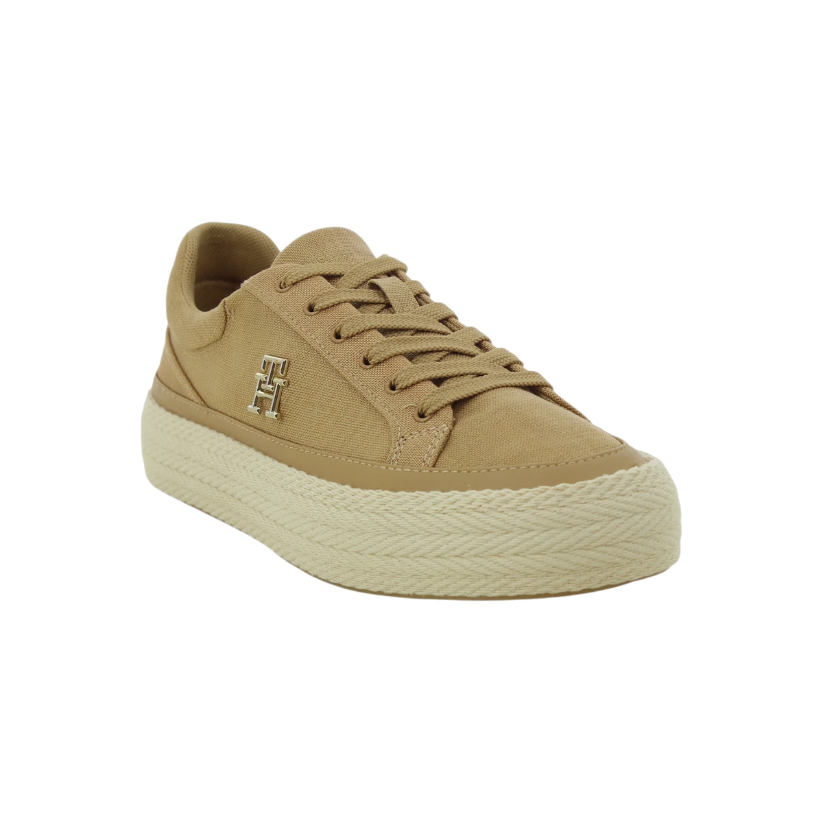 FW0FW07673-RBL Tommy Hilfiger ženske lanene tenisice Vulc Sneaker Linnen bež