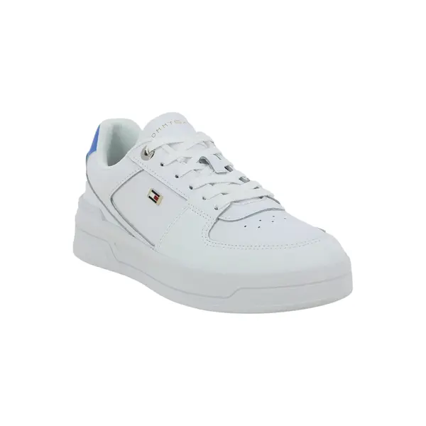 FW0FW08081-0K7 Tommy Hilfiger ženske kožne tenisice Flag Basket Sneaker bjela