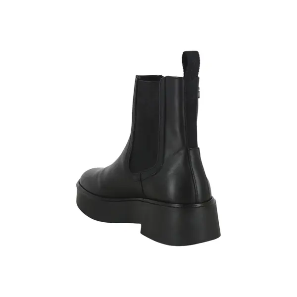 FW0FW08095-BDS Tommy Hilfiger ženske kožne gležnjače Minimal Leather Chelsea Logotape crne