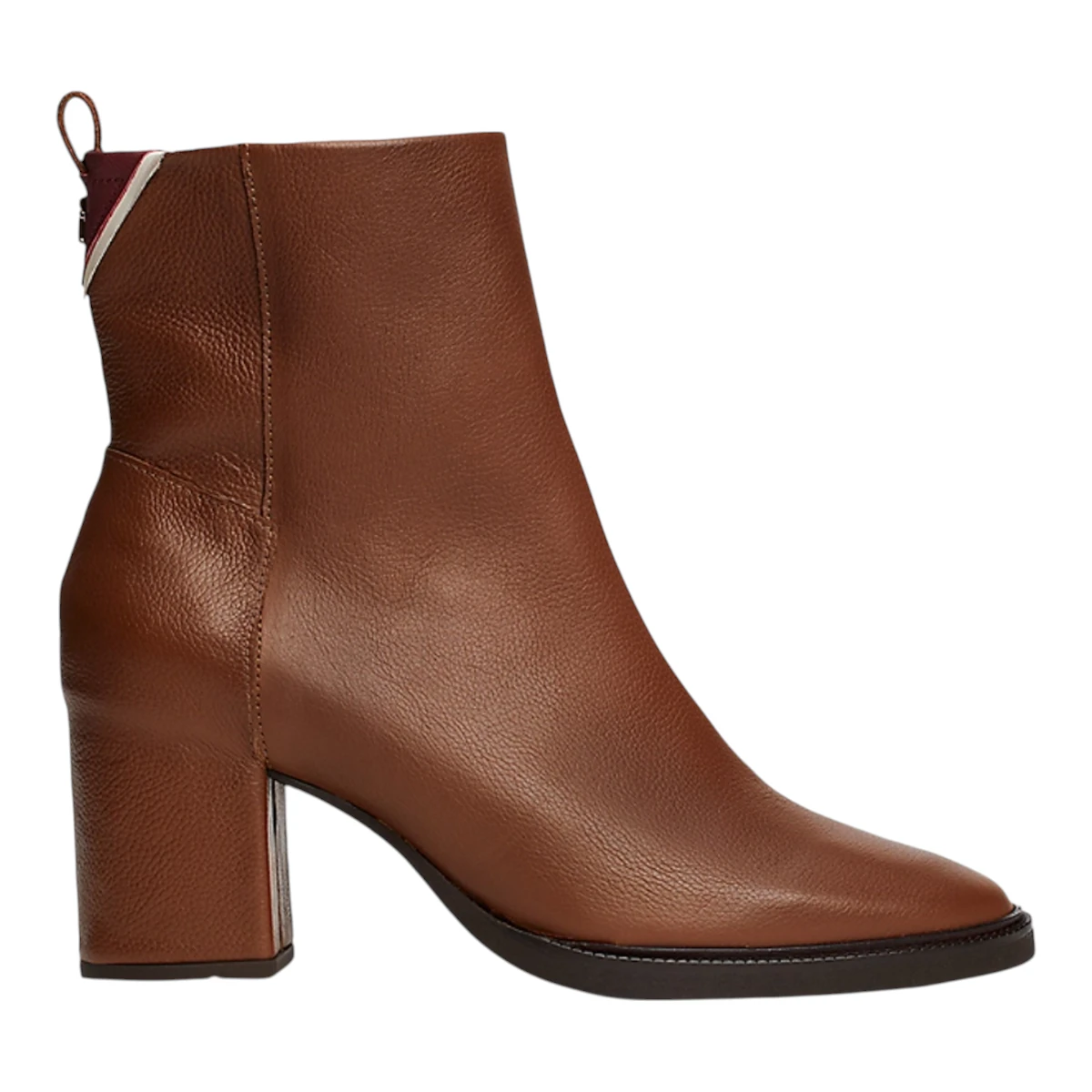 FW0FW08098-GPK Tommy Hilfiger ženske kožne gležnjače Ankle Boot Mid Wrapped Lthr Heel smeđe
