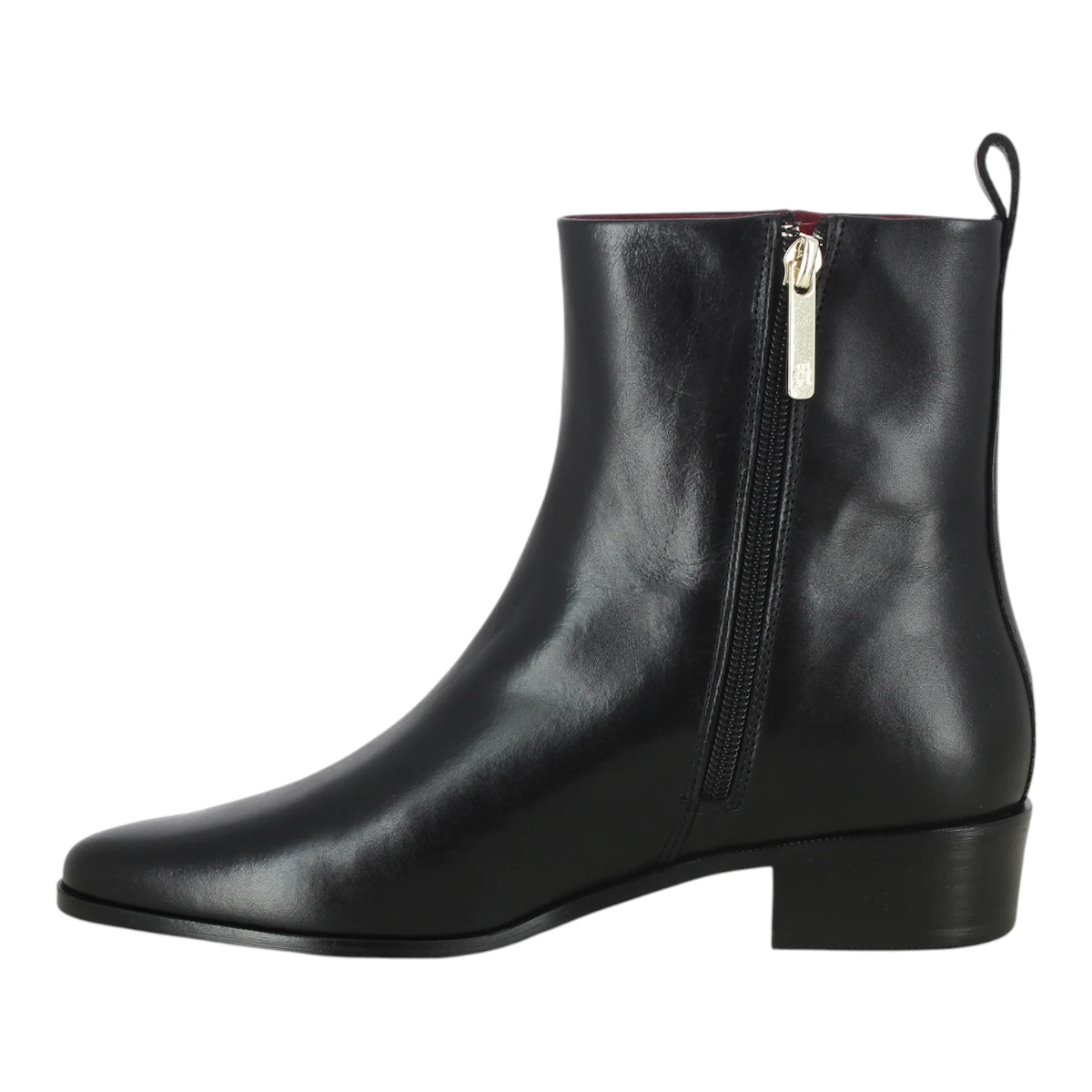 FW0FW08103-BDS Tommy Hilfiger zenske kozne gleznjace Low Cowboy Black