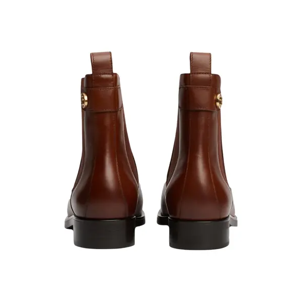 FW0FW08184-GPK Tommy Hilfiger zenske kozne gleznjace TH Stud Low Chelsea Cognac Brown