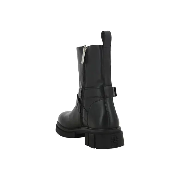 FW0FW08313-BDS TOMMY HILFIGER BIKER LEATHER Black - Zenske kozne cizme bajkerice