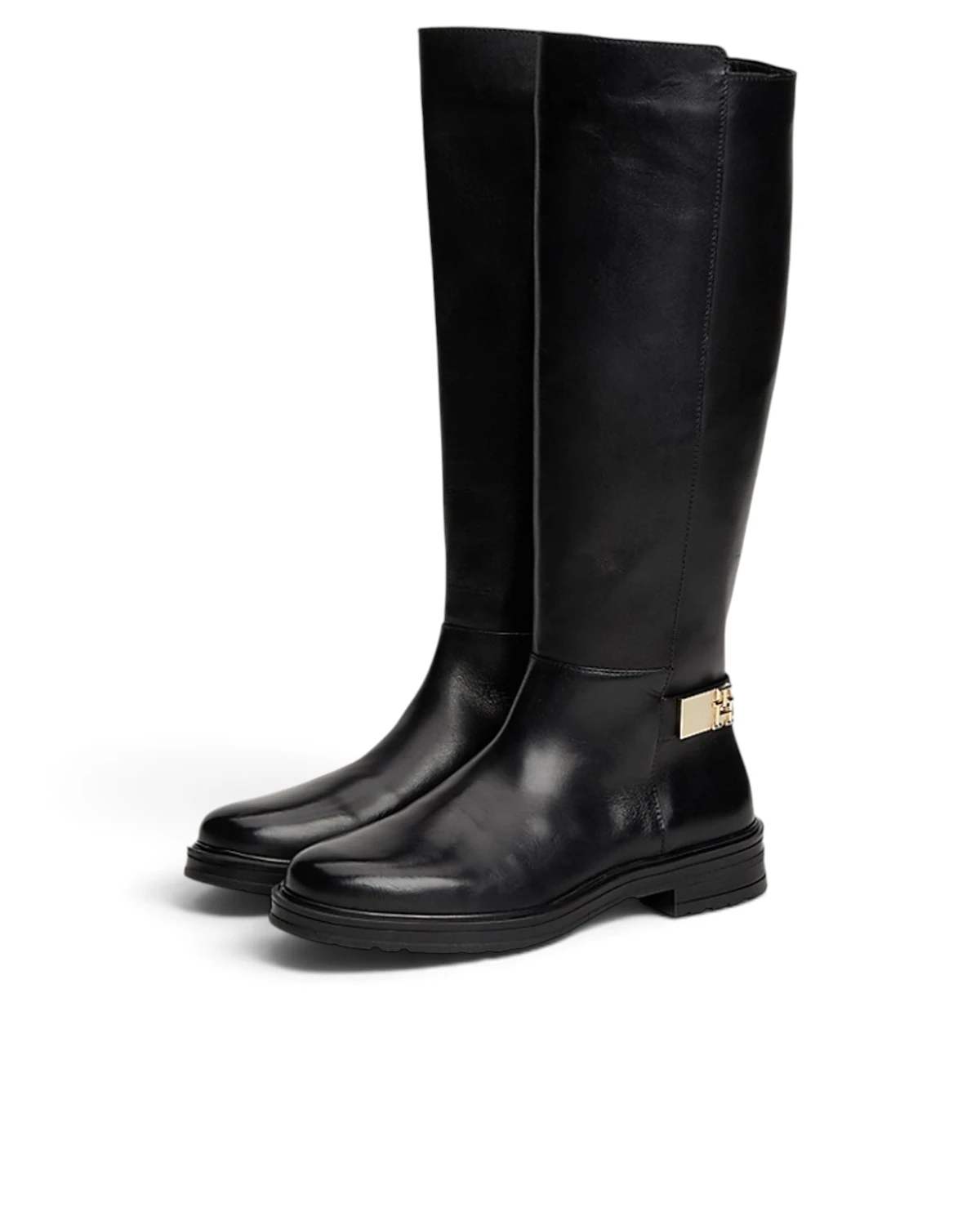 FW0FW08335-BDS Tommy Hilfiger Ženske Kožne Visoke Čizme