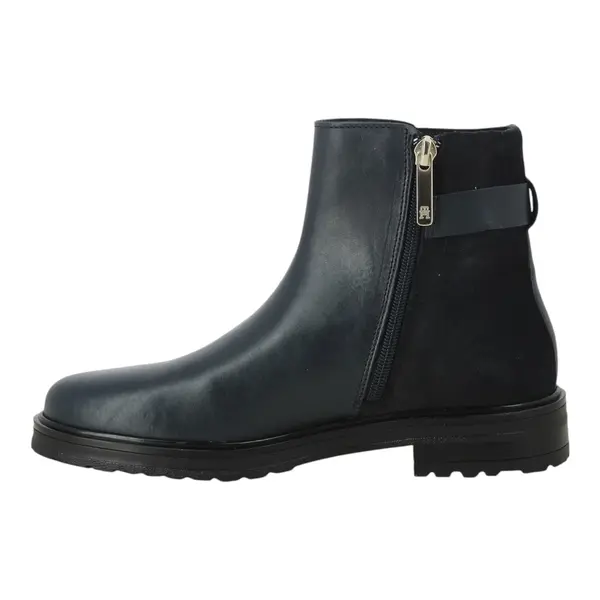 FW0FW08336-DW6 TOMMY HILFIGER TH LOGO LEATHER MIX CHELSEA Space Blue - Zenske kozne gleznjace chelsea