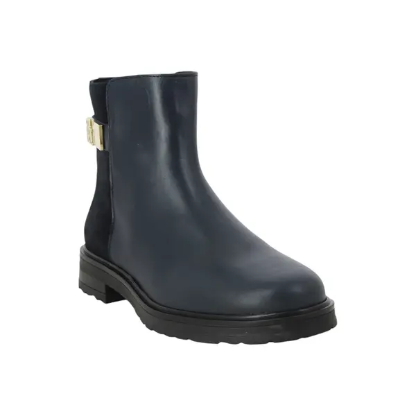 FW0FW08336-DW6 TOMMY HILFIGER TH LOGO LEATHER MIX CHELSEA Space Blue - Zenske kozne gleznjace chelsea