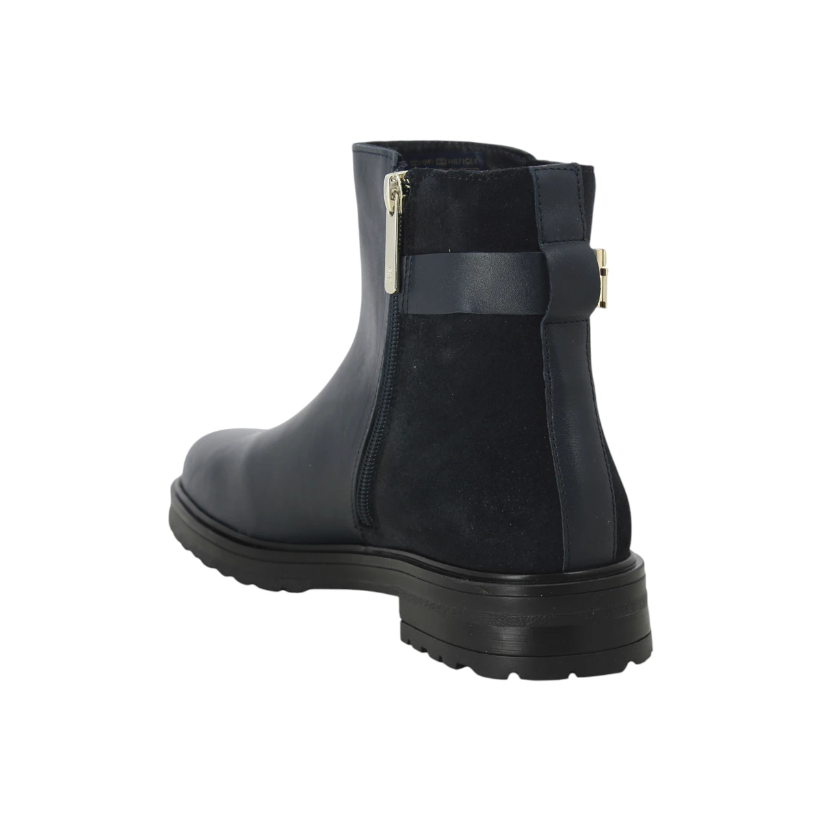 FW0FW08336-DW6 TOMMY HILFIGER TH LOGO LEATHER MIX CHELSEA Space Blue - Zenske kozne gleznjace chelsea