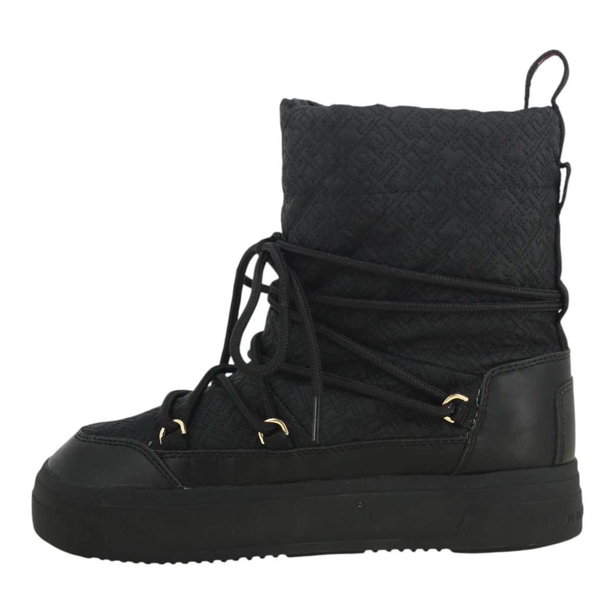 FW0FW08430-BDS TOMMY HILFIGER LACE UP MONOGRAM SNOWBOOT Black - Zenske cizme za snijeg buce
