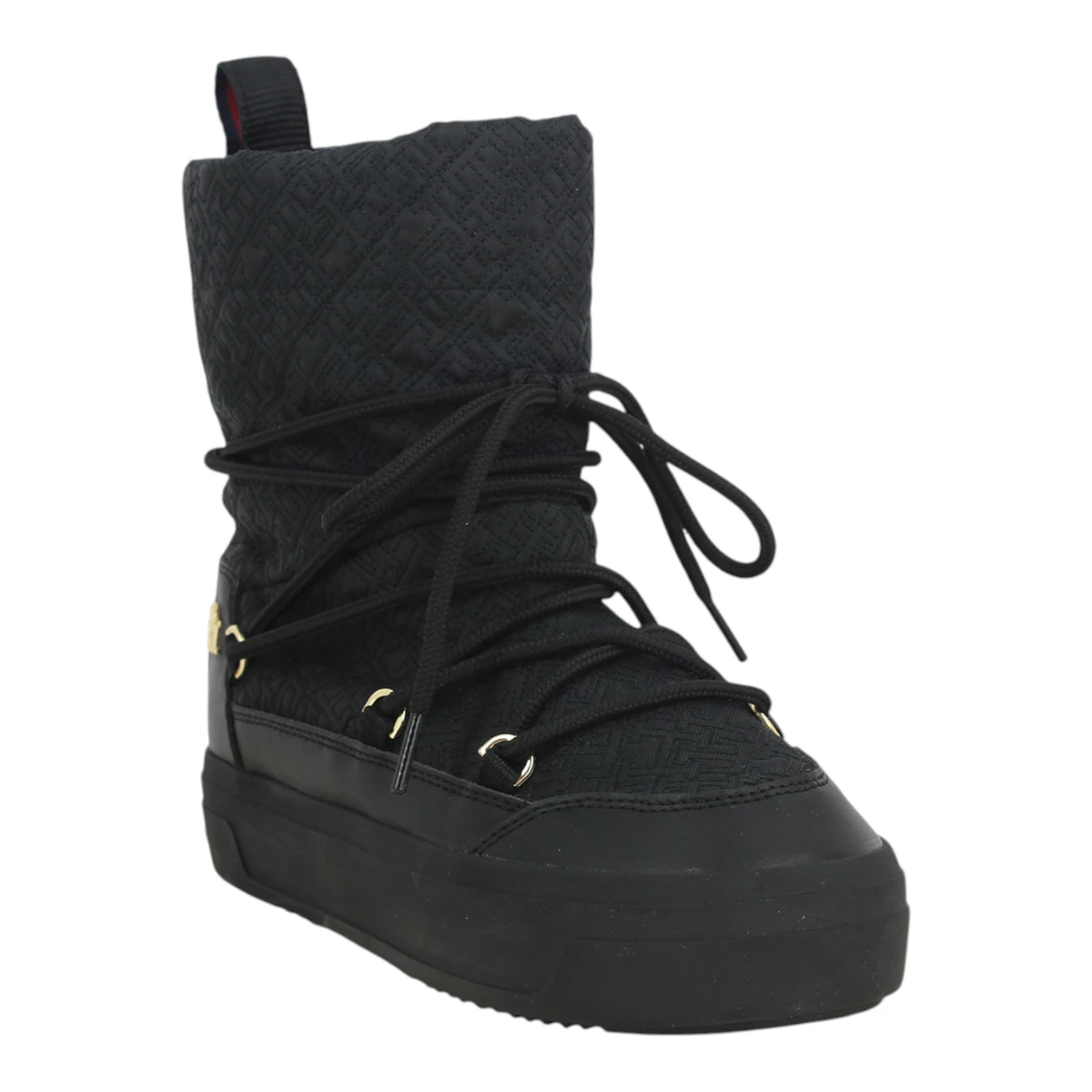 FW0FW08430-BDS TOMMY HILFIGER LACE UP MONOGRAM SNOWBOOT Black - Zenske cizme za snijeg buce
