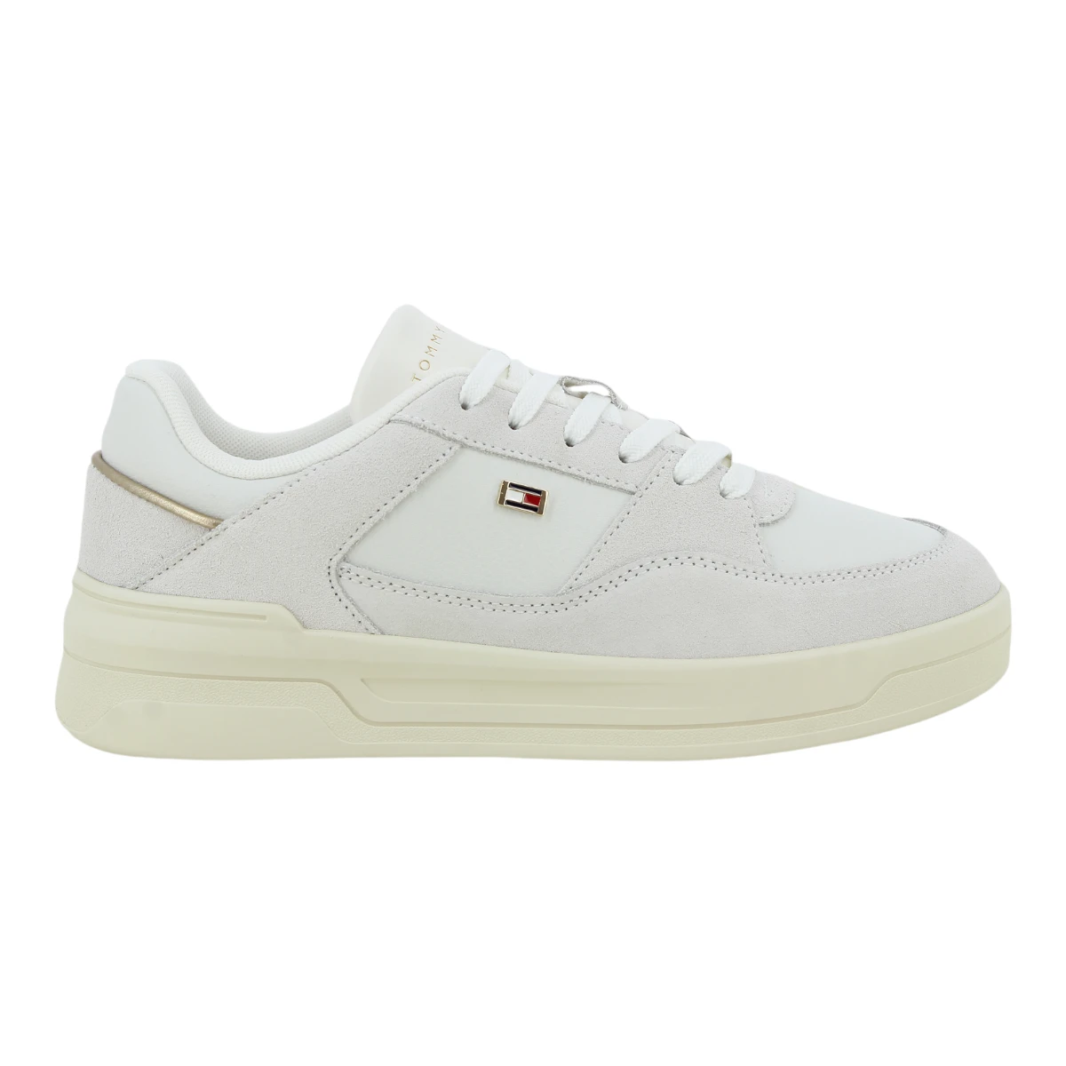 FW0FW08456-YBL TOMMY HILFIGER ESSENTIAL BASKET Ecru White - Zenske tenisice