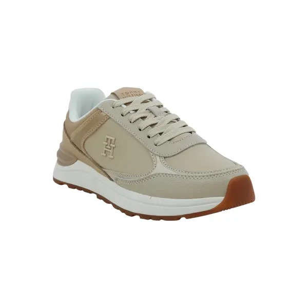 FW0FW08472-0F5 TOMMY HILFIGER CASUAL FASHION RUNNER LTHR MIX Warm White - Zenske kozne tenisice