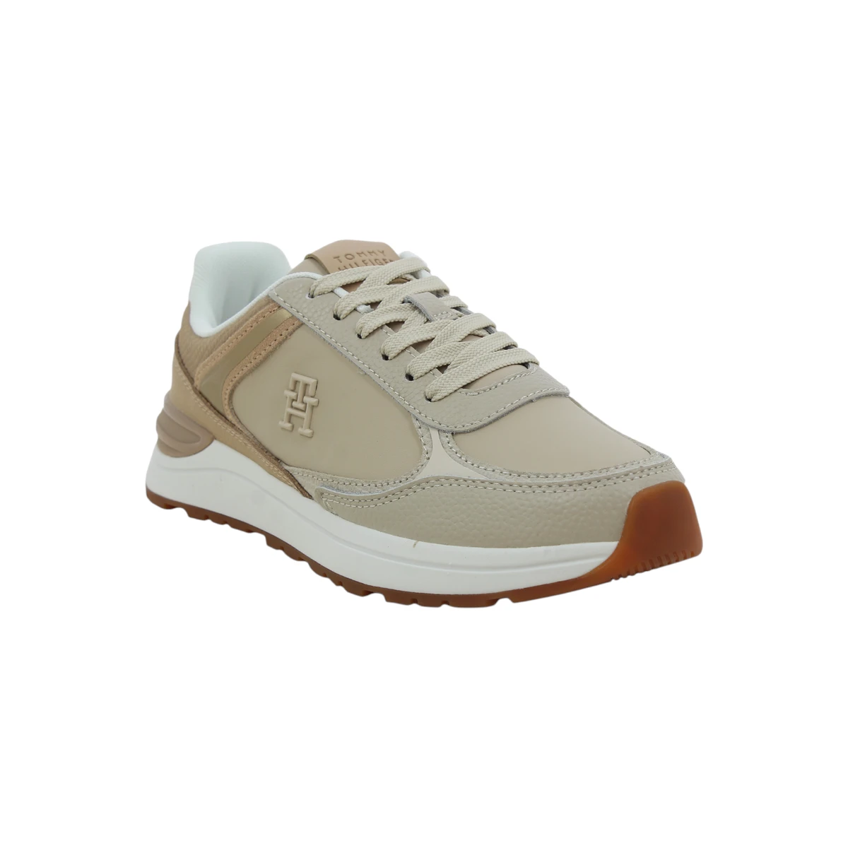FW0FW08472-0F5 TOMMY HILFIGER CASUAL FASHION RUNNER LTHR MIX Warm White - Zenske kozne tenisice
