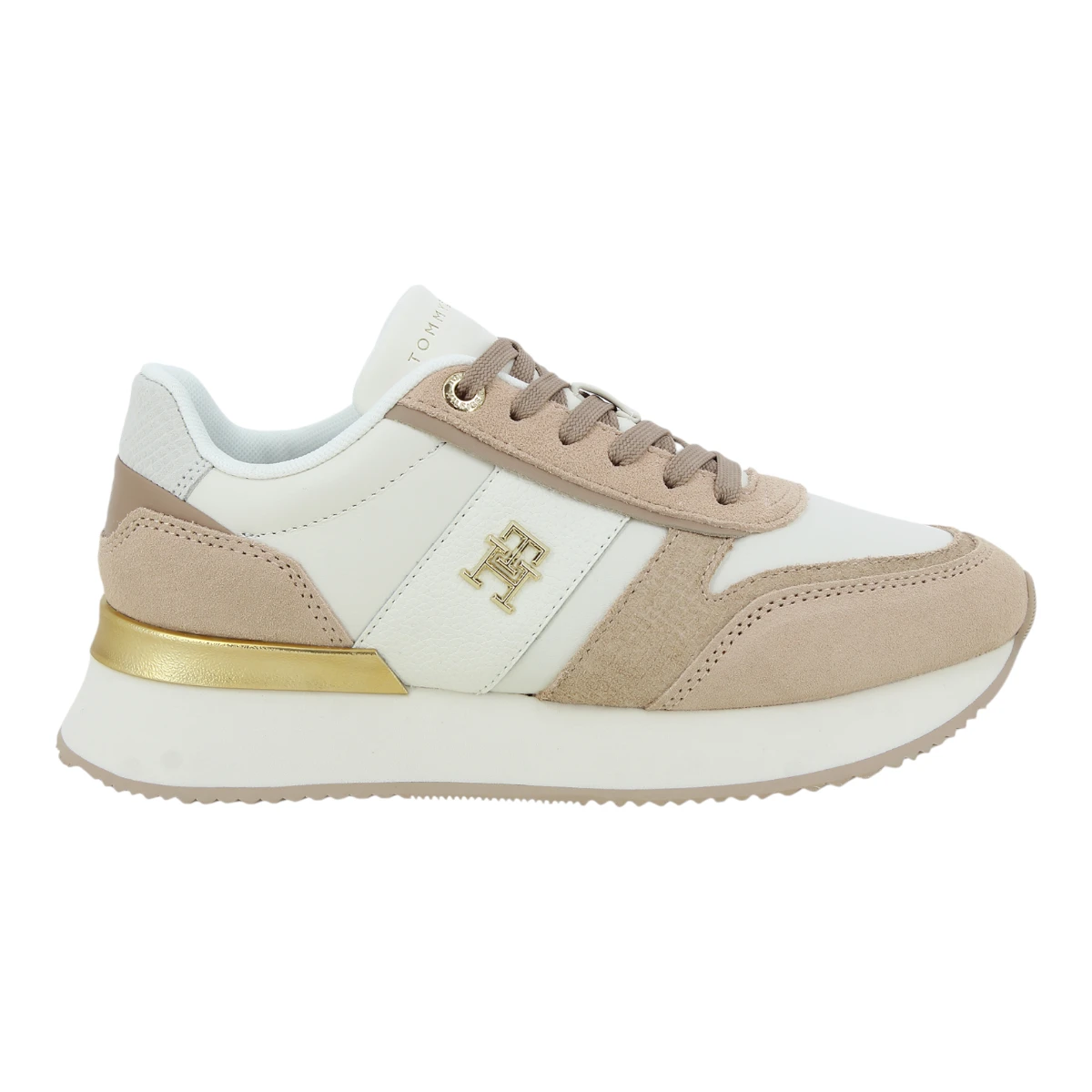 FW0FW08475-0K4 TOMMY HILFIGER TH FASHION RUNNER Sand Drift - Zenske bez tenisice