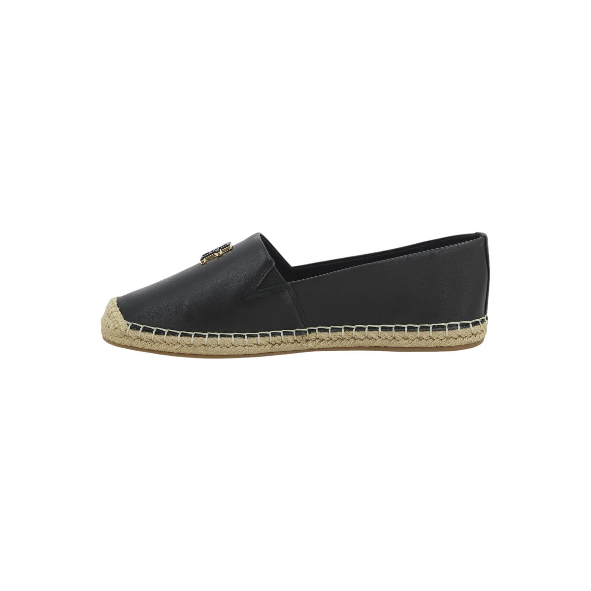 FW0FW08540-BDS TOMMY HILFIGER TH LOGO LEATHER ESPADRILLE Black - Zenske kozne espadrile