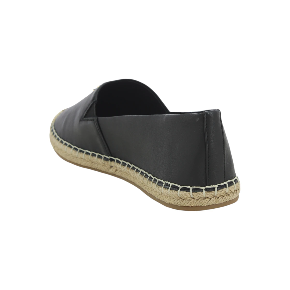 FW0FW08540-BDS TOMMY HILFIGER TH LOGO LEATHER ESPADRILLE Black - Zenske kozne espadrile