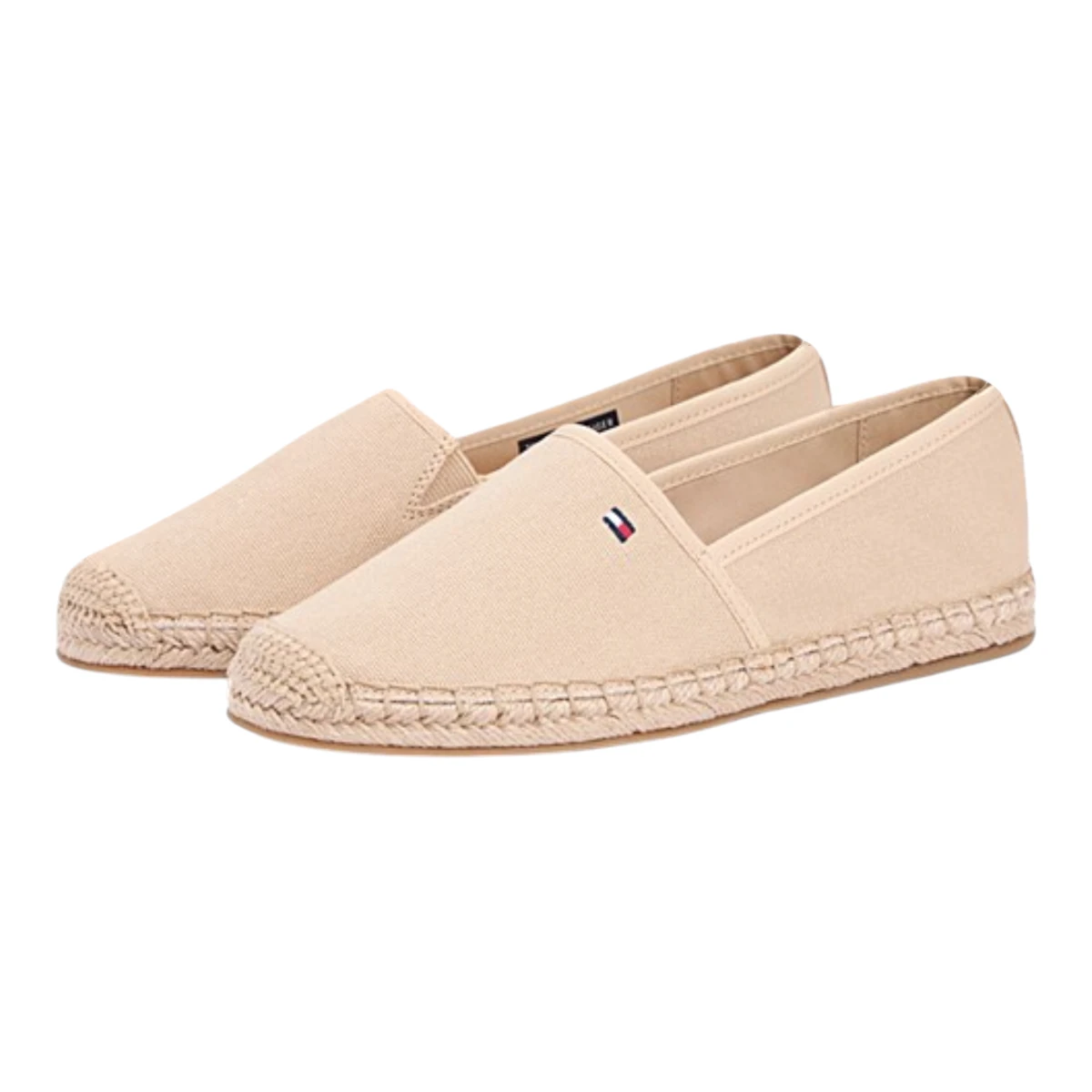 FW0FW08541-AB3 TOMMY HILFIGER FLAG CANVAS ESPADRILLE Clayed Pebble - Zenske platnene espadrile