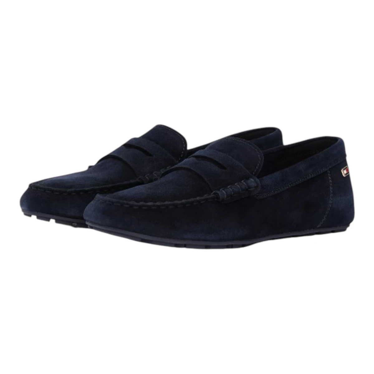 FW0FW08558-DW6 TOMMY HILFIGER FLAG SOFT SUEDE DRIVER LOAFER Space Blue - Zenske brusene kozne mokasine