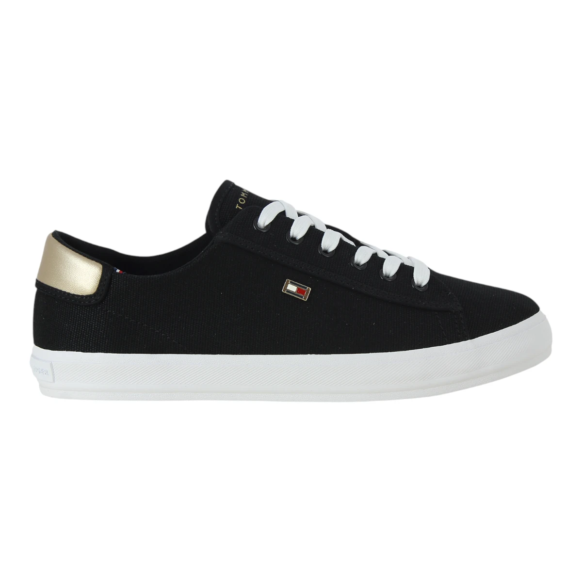 Tommy Hilfiger ženske platnene tenisice Vulc Canvas Lace Up crna FW0FW08647-BDS