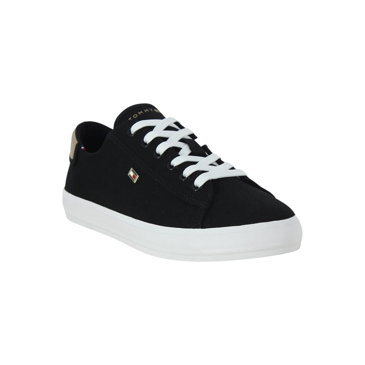 Tommy Hilfiger ženske platnene tenisice Vulc Canvas Lace Up crna FW0FW08647-BDS
