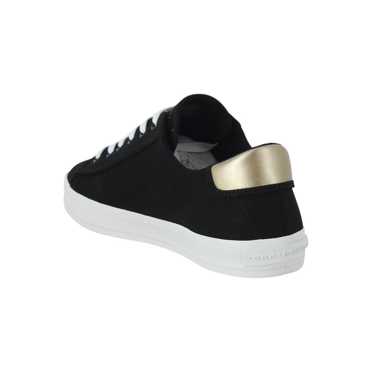 Tommy Hilfiger ženske platnene tenisice Vulc Canvas Lace Up crna FW0FW08647-BDS