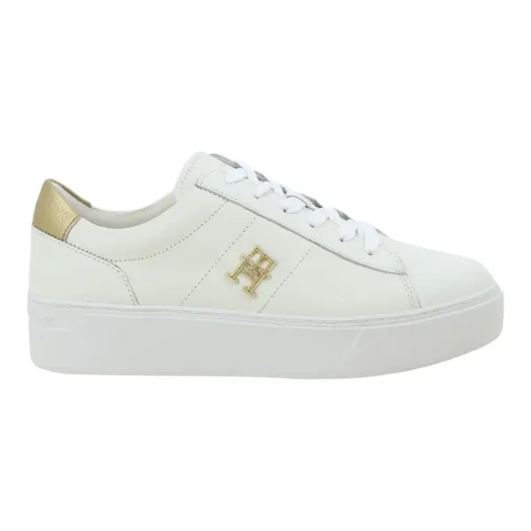 Tommy Hilfiger Ženske Tenisice Platform Court Metallics Bijela