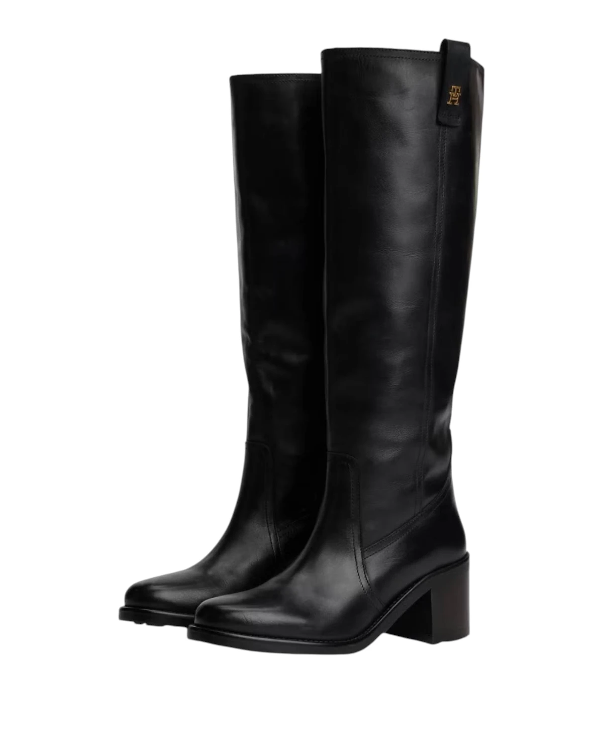 Tommy Hilfiger kožne visoke čizme Riding Long Boot FW0FW08777-BDS