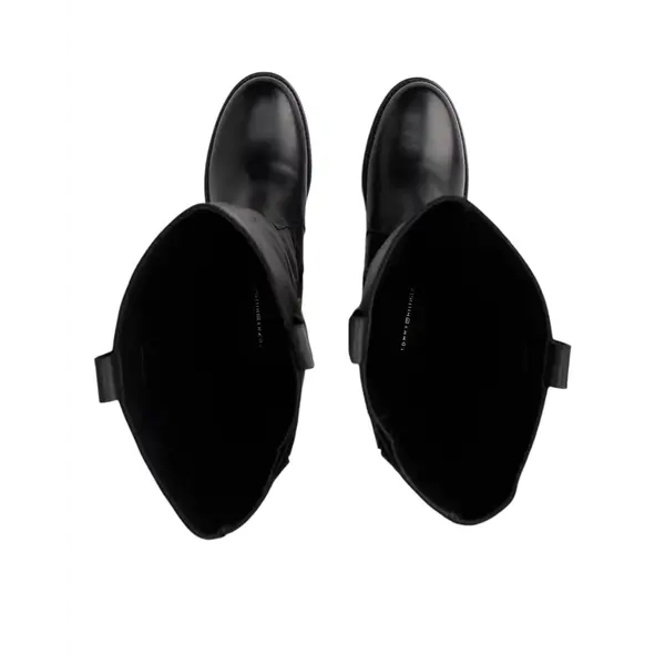 Tommy Hilfiger kožne visoke čizme Riding Long Boot FW0FW08777-BDS