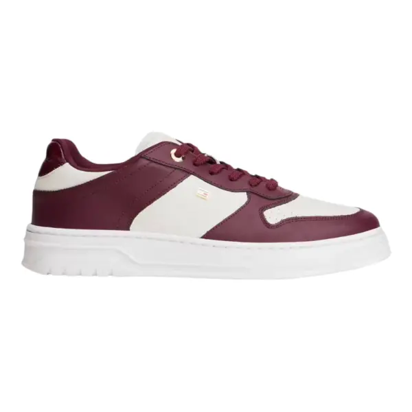 Tommy Hilfiger Ženske Tenisice TH Sporty Cupsole Leather Bordo Bijela