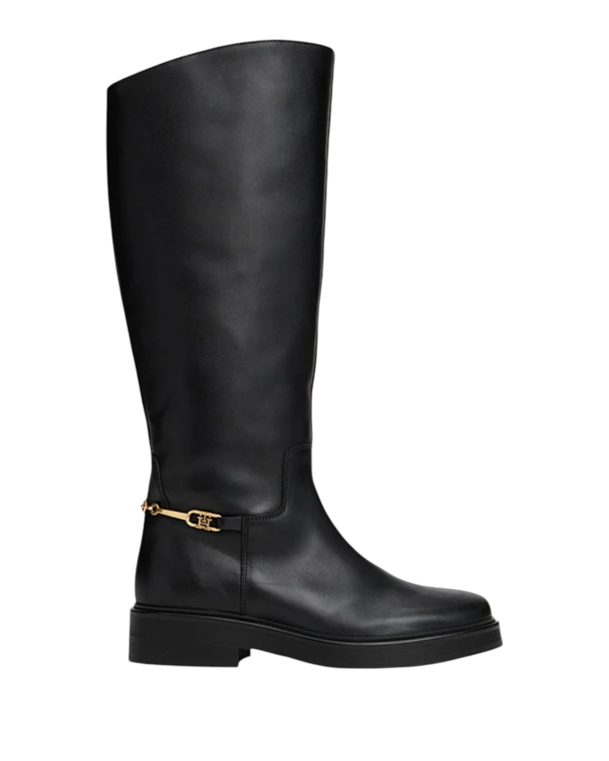 Tommy Hilfiger kožne visoke čizme TH Horsebit Riding FW0FW08863-BDS