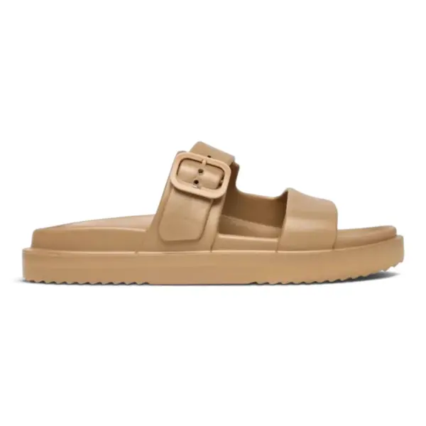 Tommy Hilfiger Ženske Natikače Double Strap Sandal Pearl Safari Canvas Pearlized