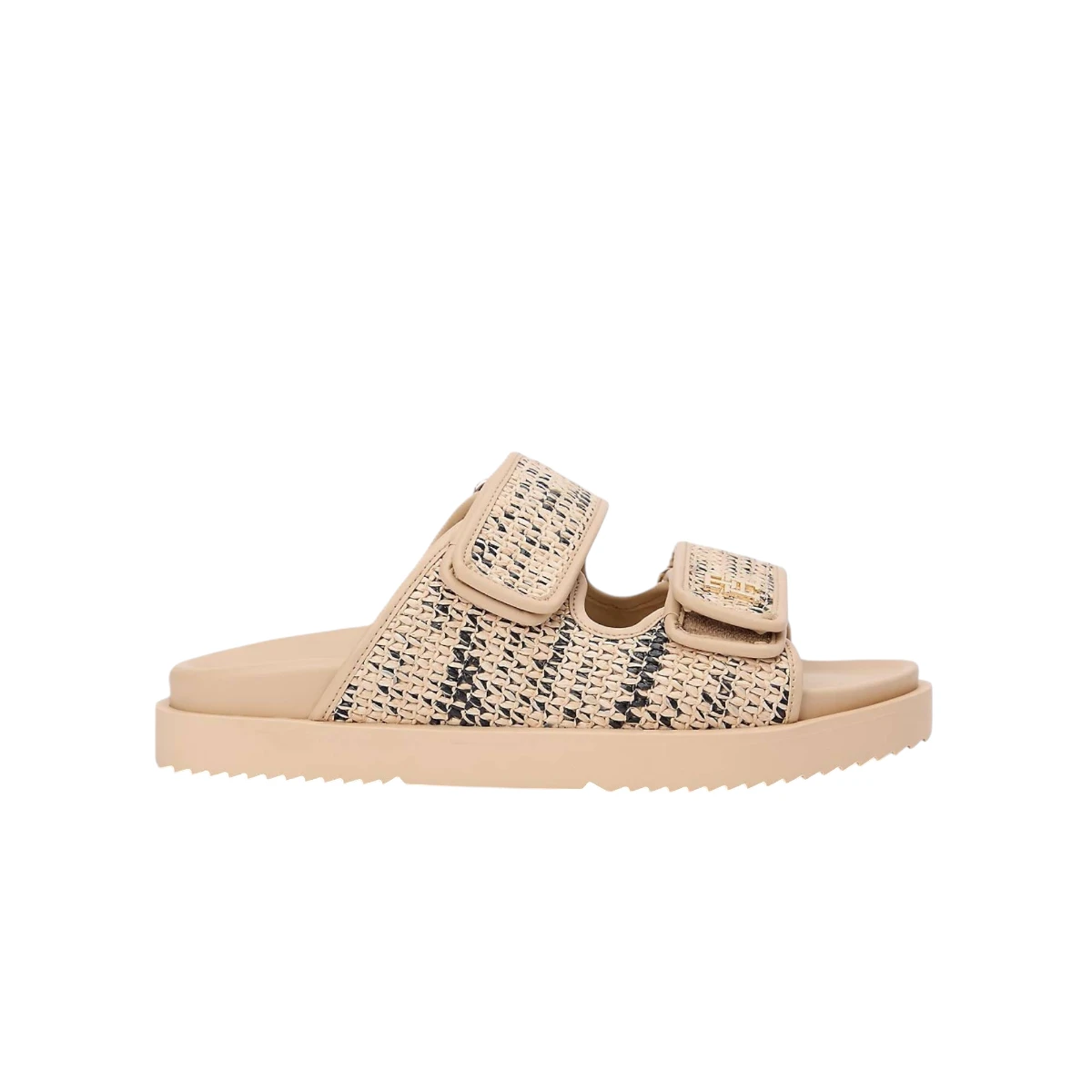 FW0FW09122-0F5 Tommy Hilfiger ženska natikača DOUBLE STRAP RAFFIA SANDAL Natural/Black