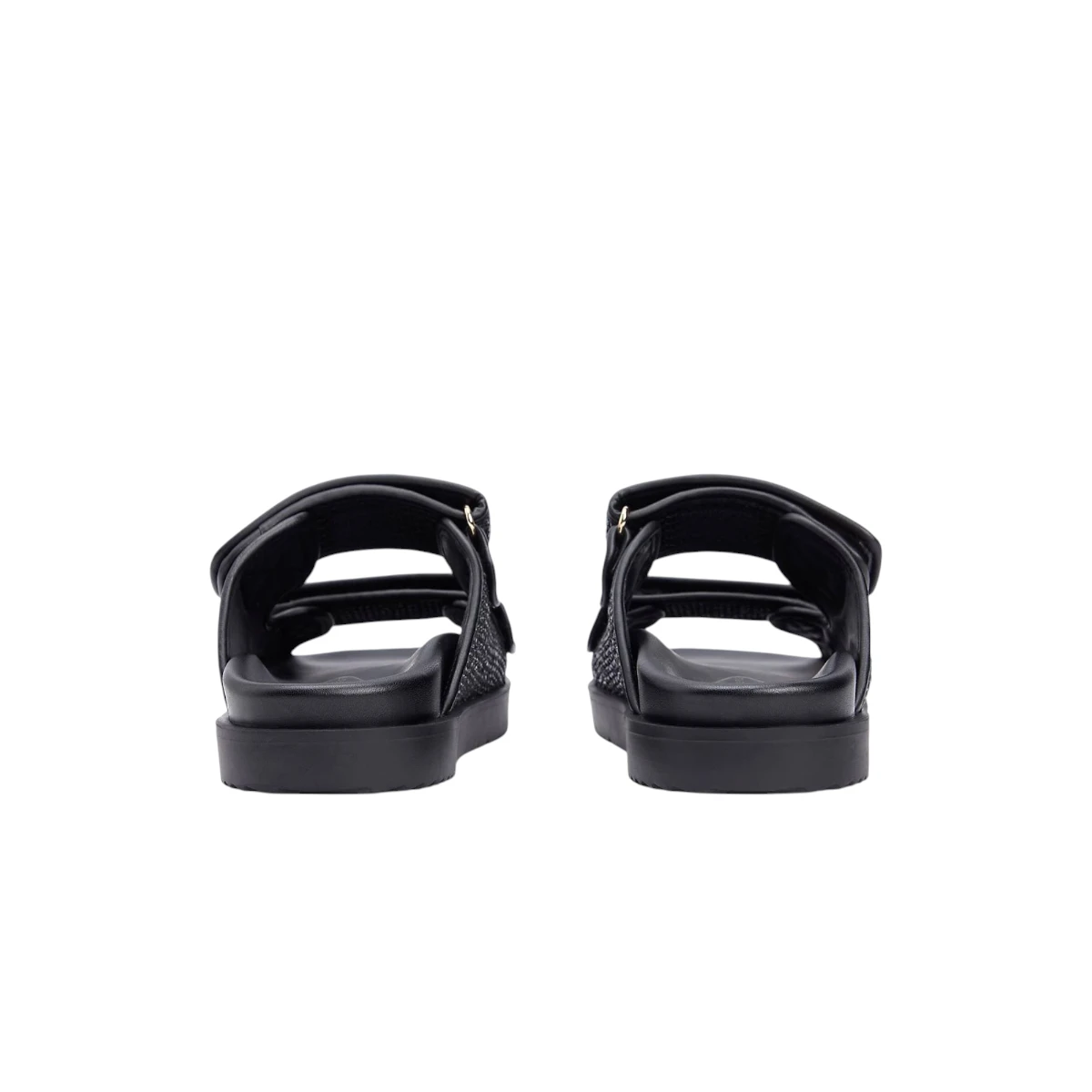 FW0FW09122-BDS Tommy Hilfiger ženska natikača DOUBLE STRAP RAFFIA SANDAL Black
