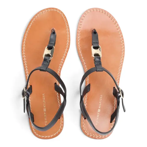 Tommy Hilfiger kožne japanke Leather Thong Sandal FW0FW09127-BDS