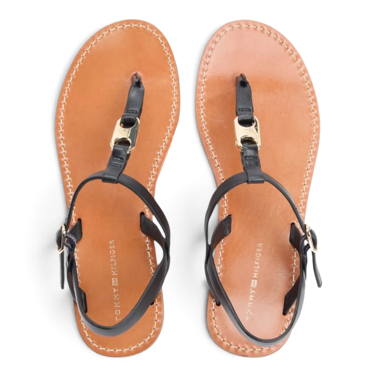 Tommy Hilfiger kožne japanke Leather Thong Sandal FW0FW09127-BDS