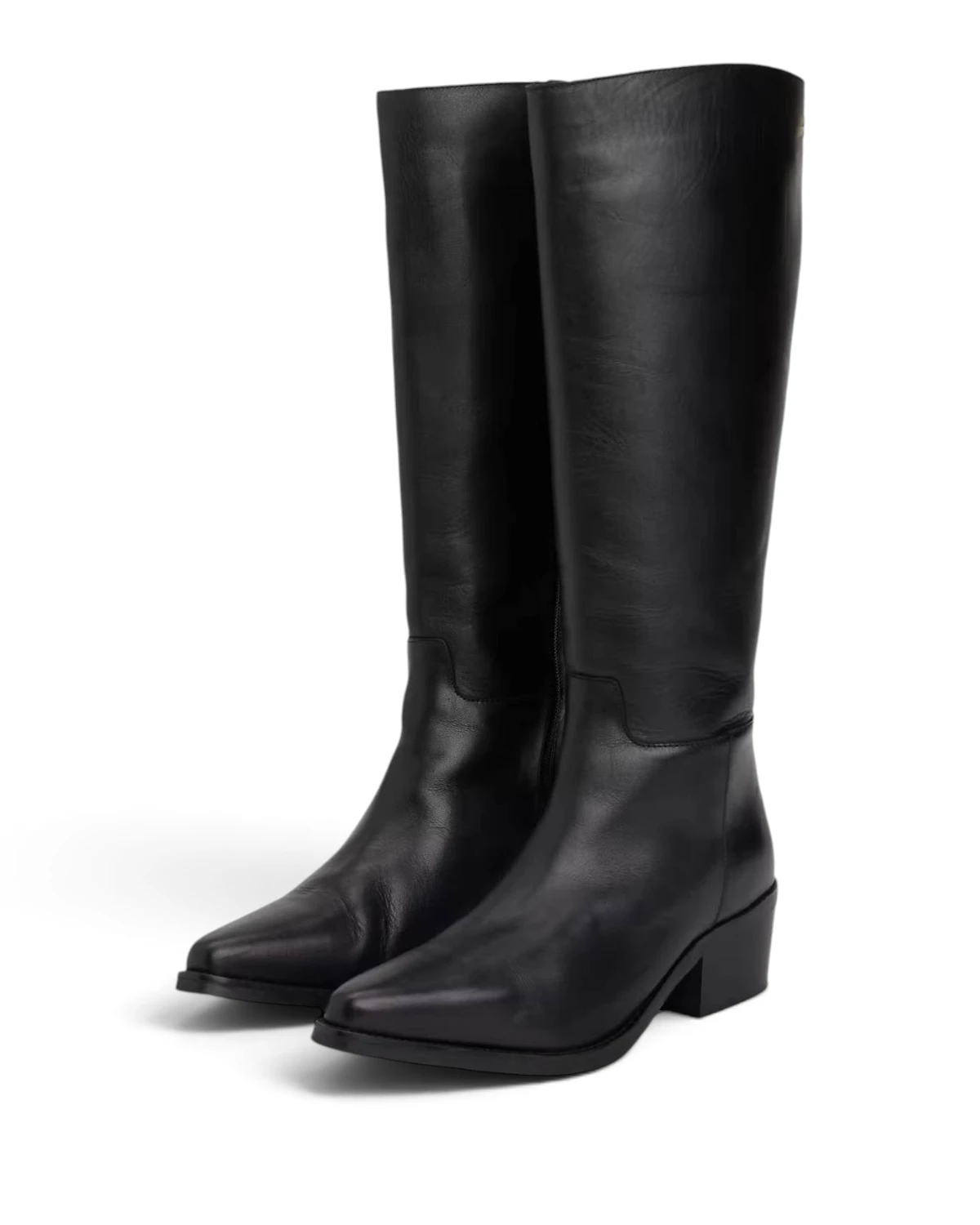 FW0FW09157-BDS Tommy Hilfiger Ženske Čizme TH Cowboy Leather Long Boot Crna