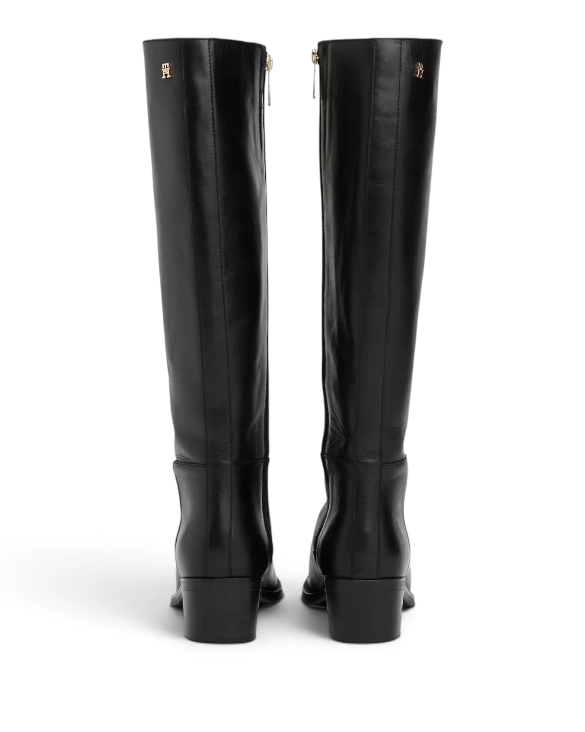 FW0FW09157-BDS Tommy Hilfiger Ženske Čizme TH Cowboy Leather Long Boot Crna