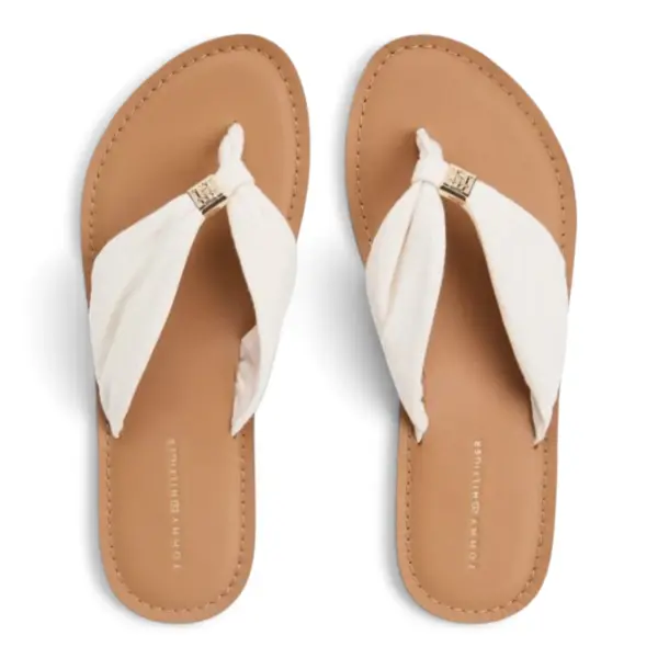 Tommy Hilfiger Ženske Sandale Ltr Footbed Sandal Soft Cream Krem