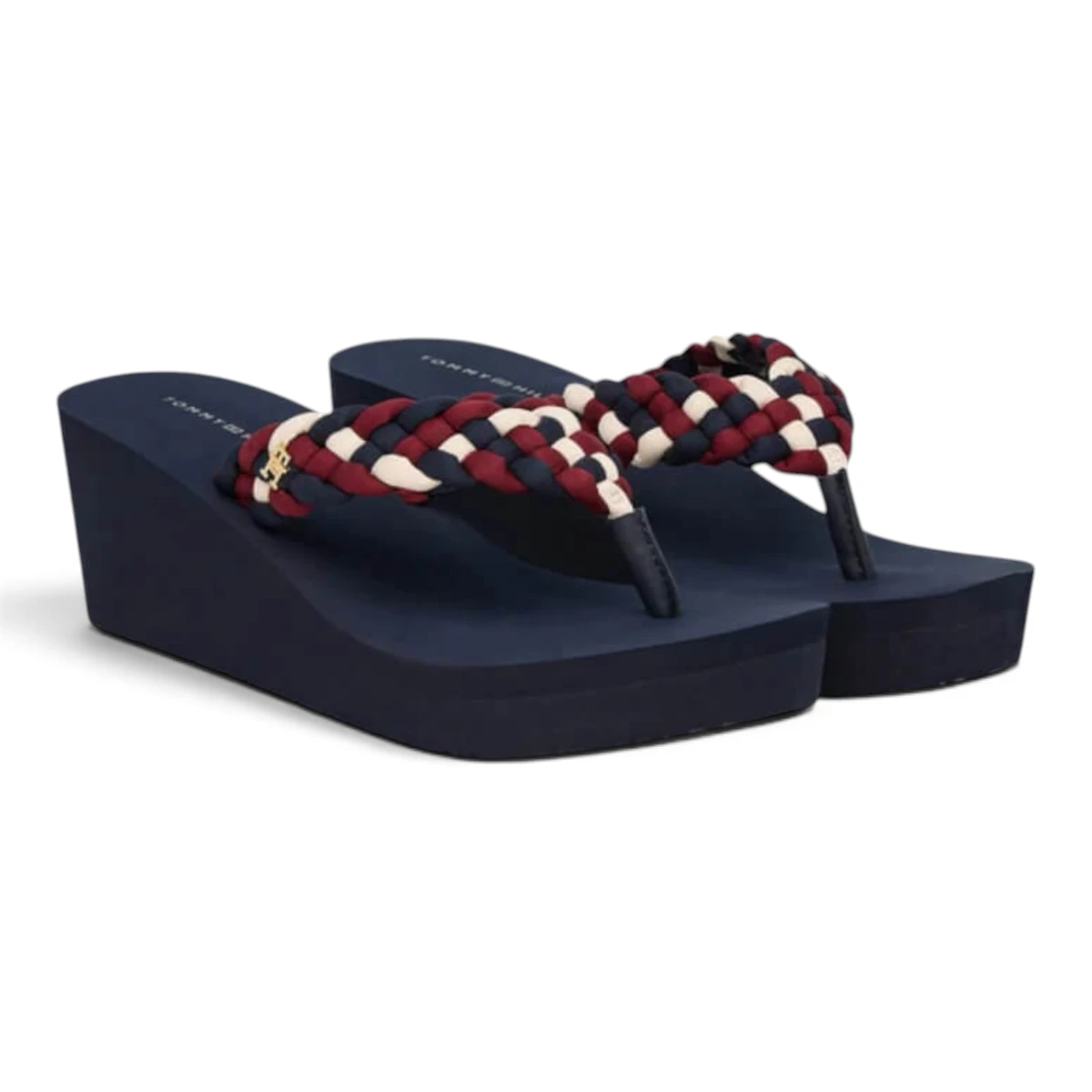 Tommy Hilfiger sandale na punu petu TH Wedge Braided Summer FW0FW09198-0GY
