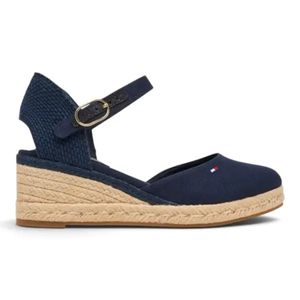 Tommy Hilfiger Ženske Sandale Mid Wedge Espadrille Tamnoplava