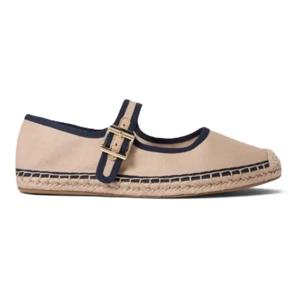 Tommy Hilfiger Ženske Espadrile Buckle Maryjane Espadrille Bež / Tamnoplava