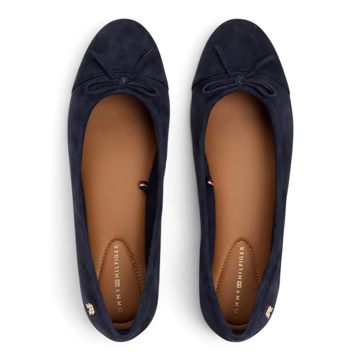 Tommy Hilfiger balerinke od brušene kože Suede Ballerina FW0FW09357-DW6