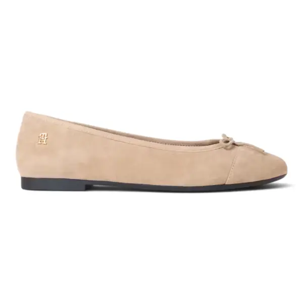 Tommy Hilfiger Ženske Balerinke Suede Ballerina Bež