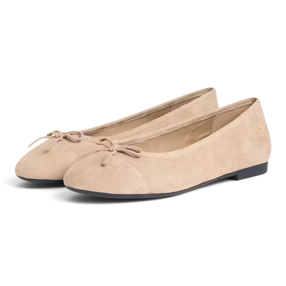 Tommy Hilfiger balerinke od brušene kože Suede Ballerina FW0FW09357-RBC