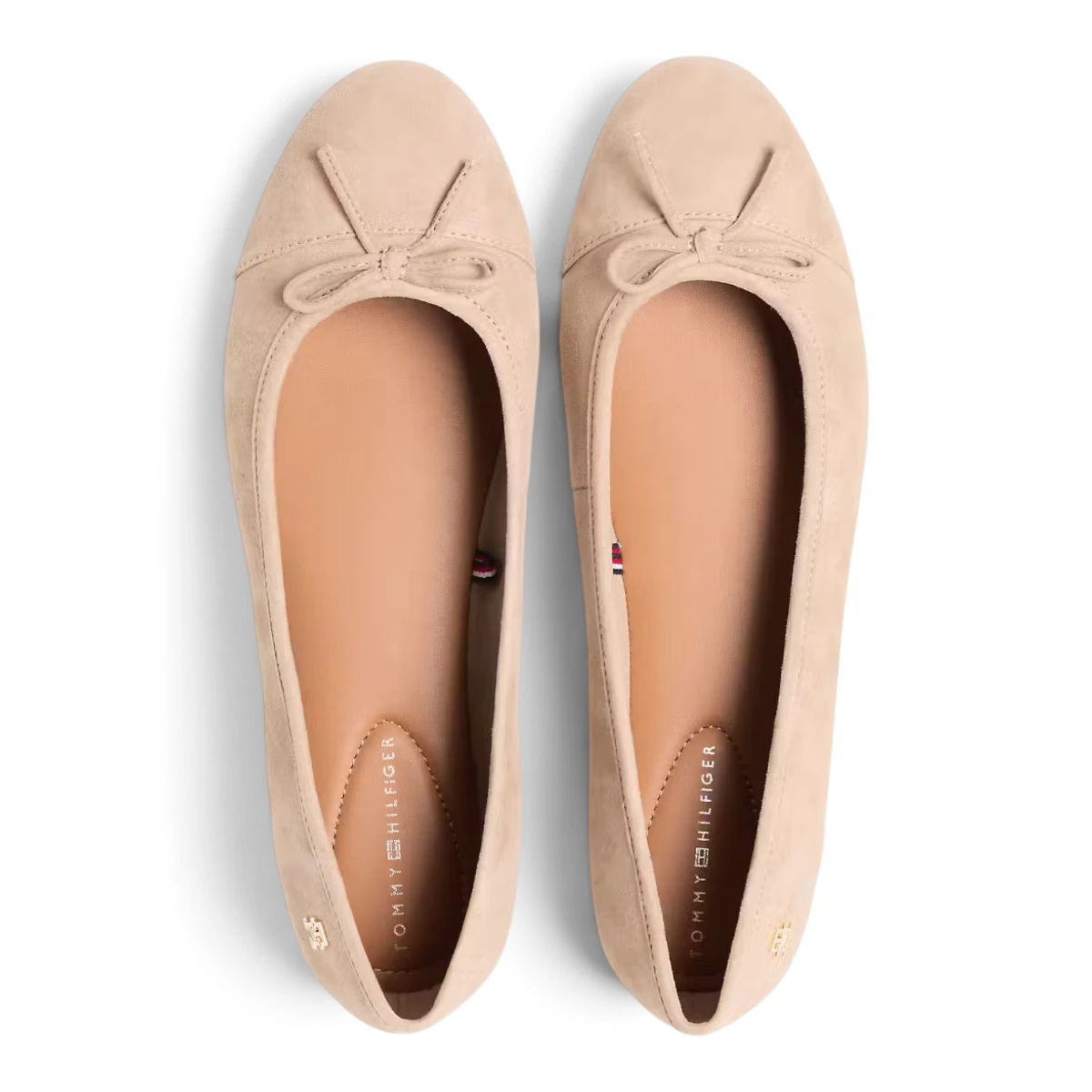 Tommy Hilfiger balerinke od brušene kože Suede Ballerina FW0FW09357-RBC
