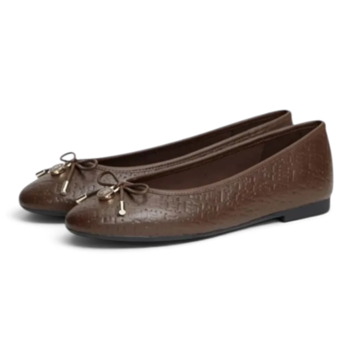 FW0FW09683-GT6 Tommy Hilfiger TH CHARM MONOGRAM BALLERINA Cocoa