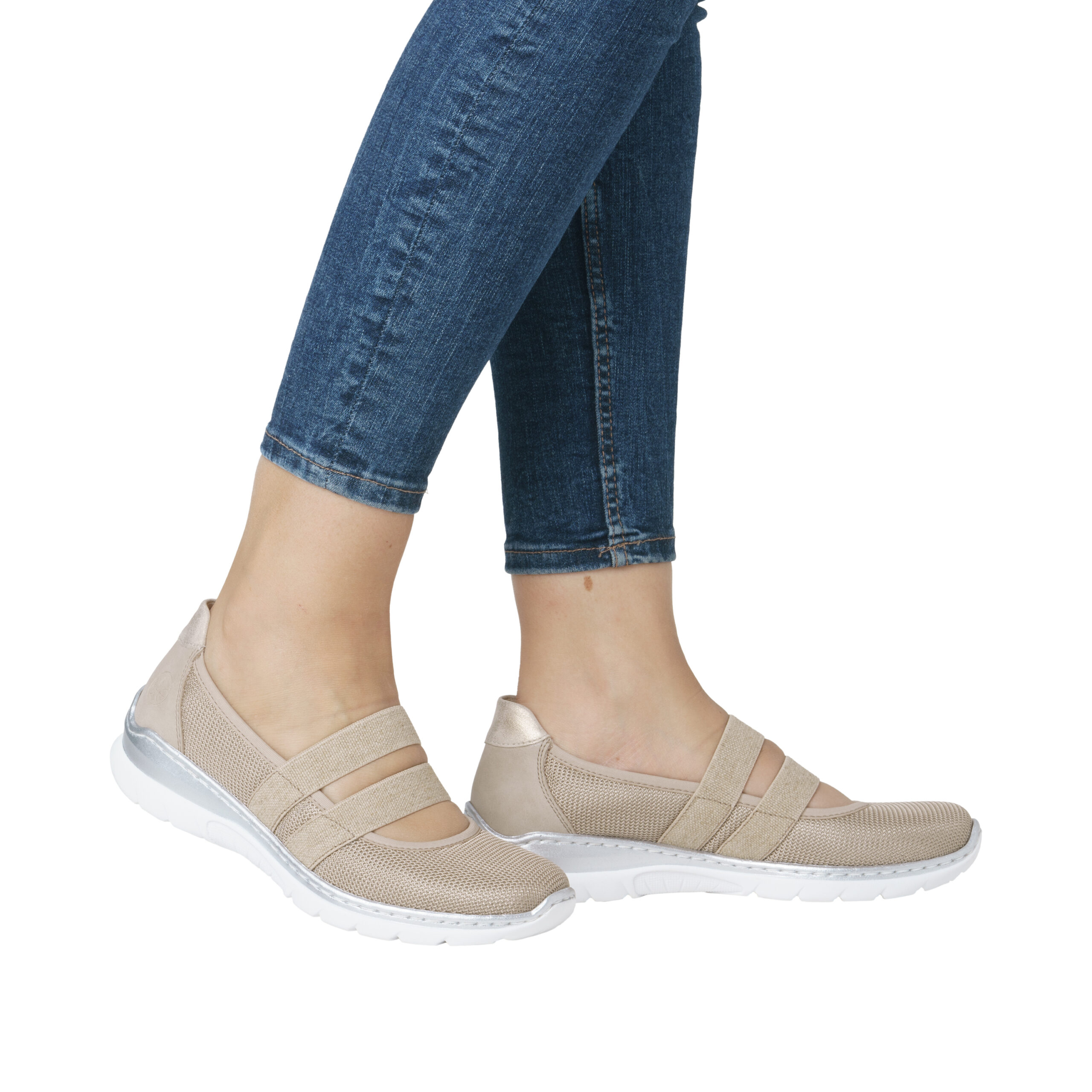 L3281-62 Ženske bež slip-on cipele - Rieker