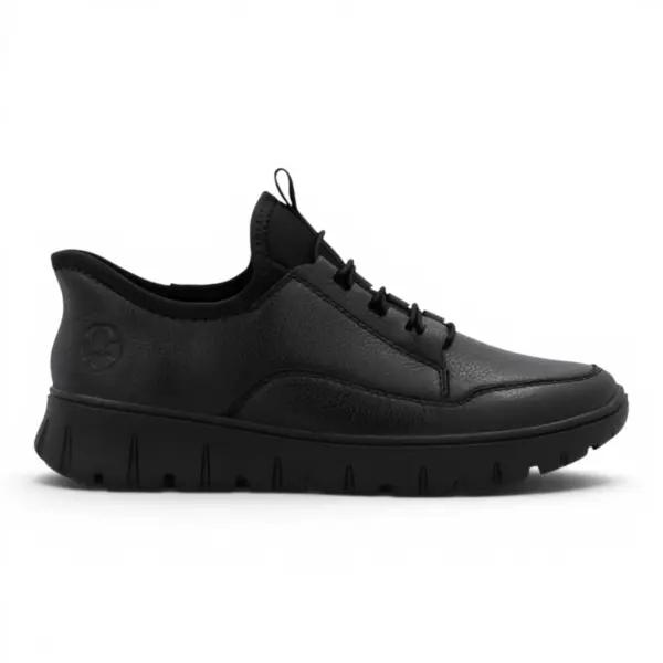 Ženske crne slip-on cipele s povišenim potplatom - Rieker