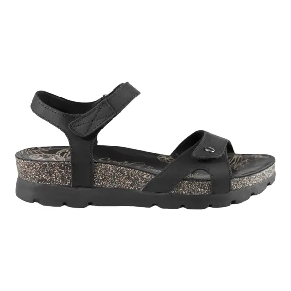 Sulia Basics B2 Panama Jack crne kožne sandale s platformom