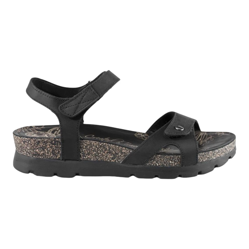 Sulia Basics B2 Panama Jack crne kožne sandale s platformom